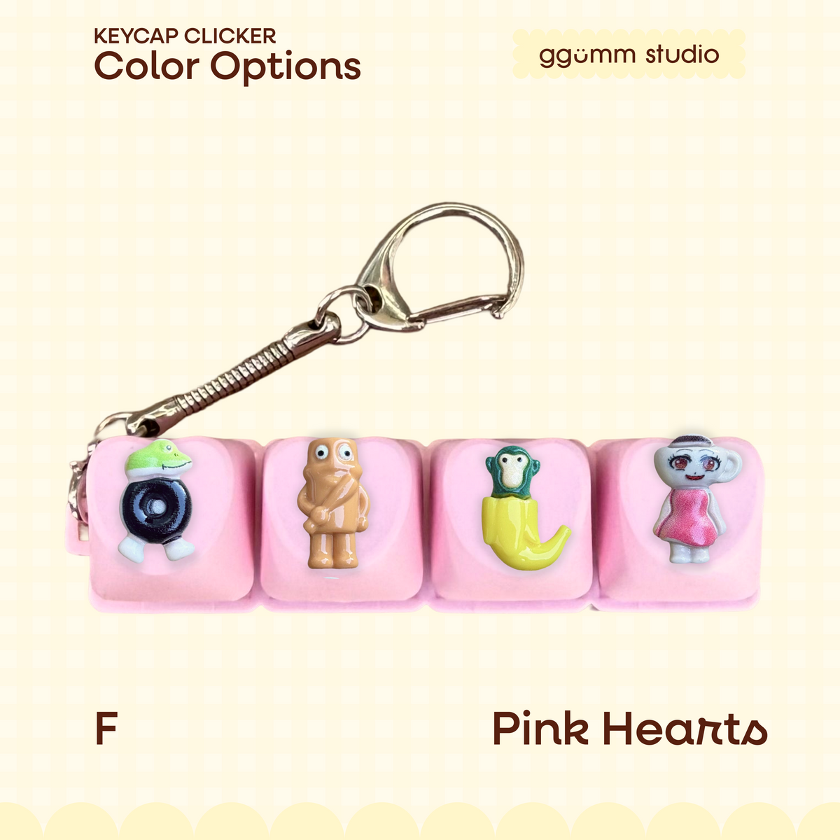 DIY Fidget Keycap Clicker Keychain | Italian Brainrot Charm Set