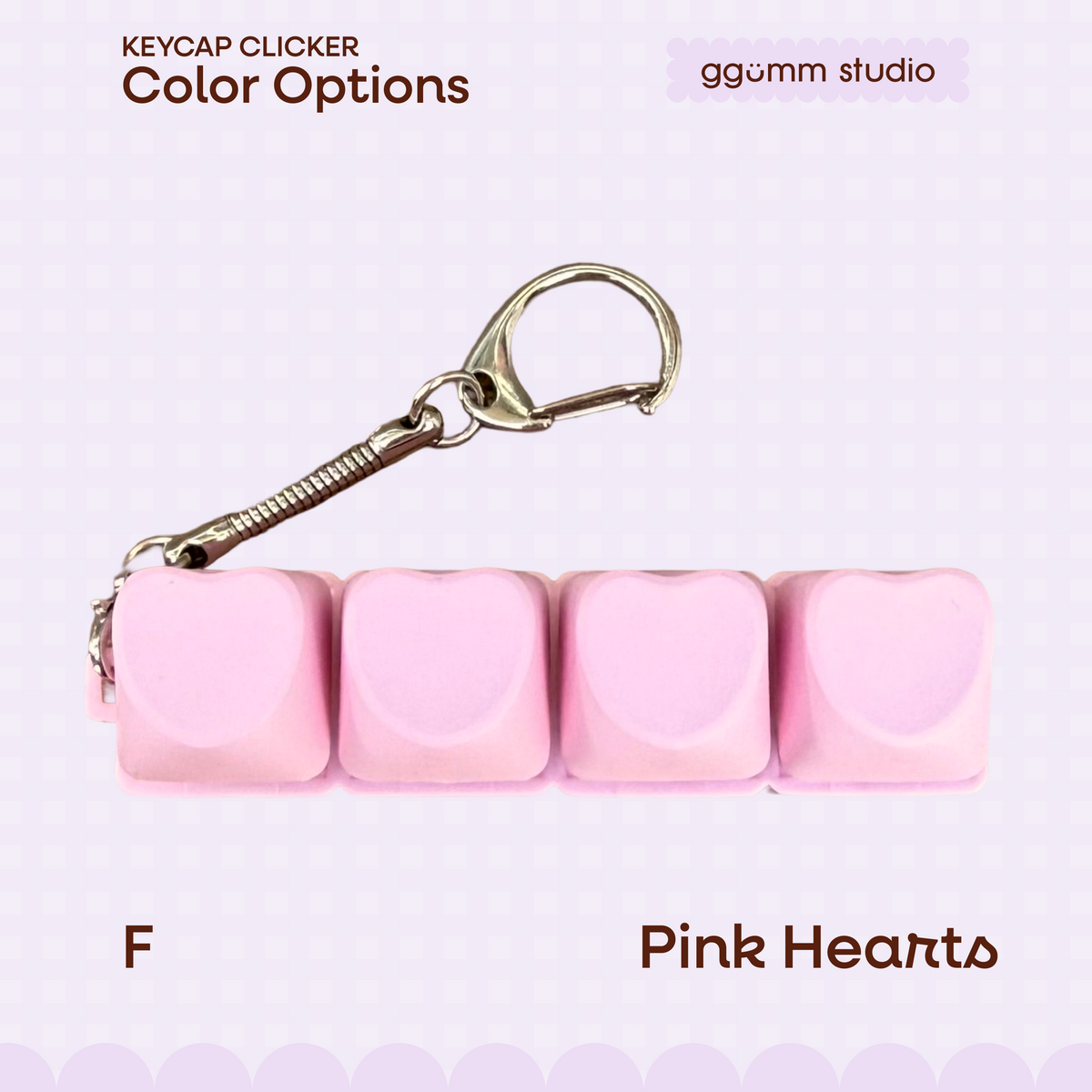 DIY Fidget Keycap Clicker Keychain | Lilac Hour Charm Set