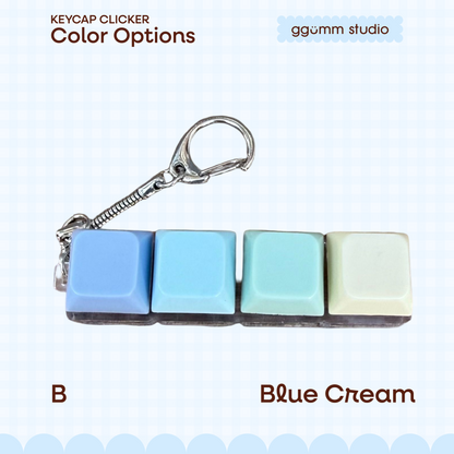 DIY Fidget Keycap Clicker Keychain | Aquamarine Charm Set