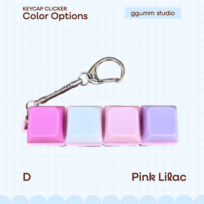 DIY Fidget Keycap Clicker Keychain | Aquamarine Charm Set
