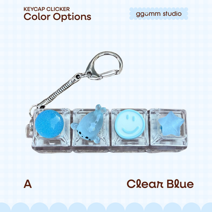DIY Fidget Keycap Clicker Keychain | Aquamarine Charm Set