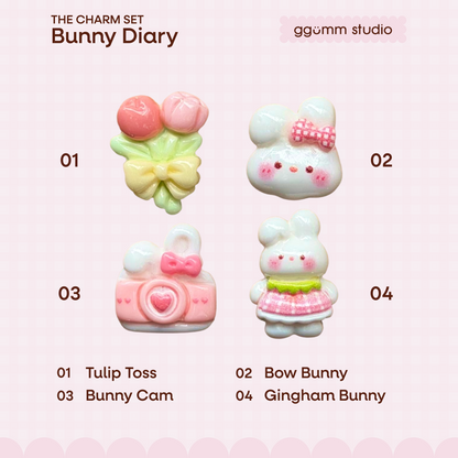 DIY Fidget Keycap Clicker Keychain | Bunny Diary Charm Set