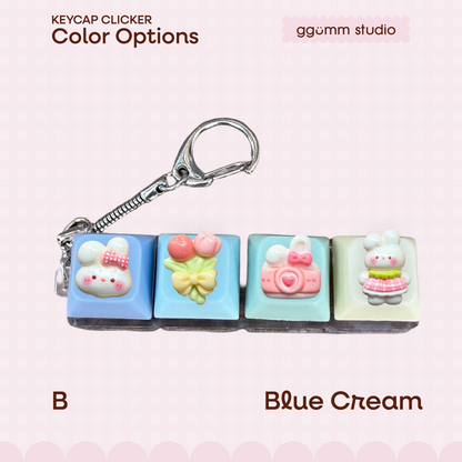 DIY Fidget Keycap Clicker Keychain | Bunny Diary Charm Set