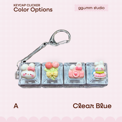 DIY Fidget Keycap Clicker Keychain | Bunny Diary Charm Set