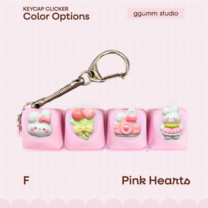 DIY Fidget Keycap Clicker Keychain | Bunny Diary Charm Set