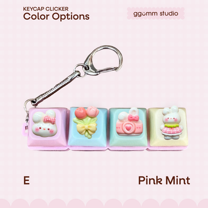 DIY Fidget Keycap Clicker Keychain | Bunny Diary Charm Set