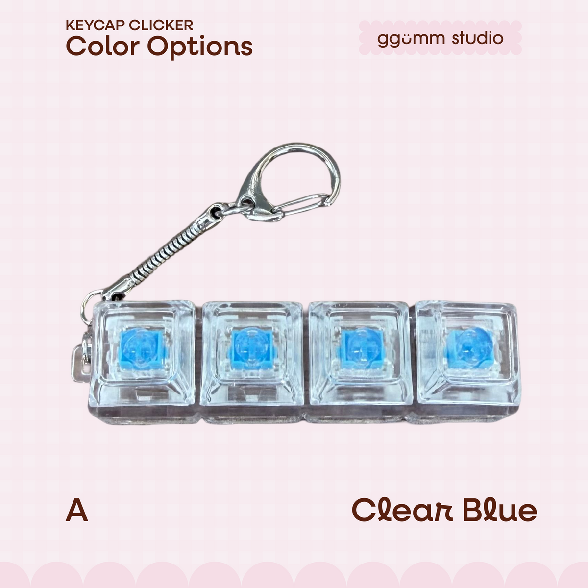 DIY Fidget Keycap Clicker Keychain | Bunny Hour Charm Set