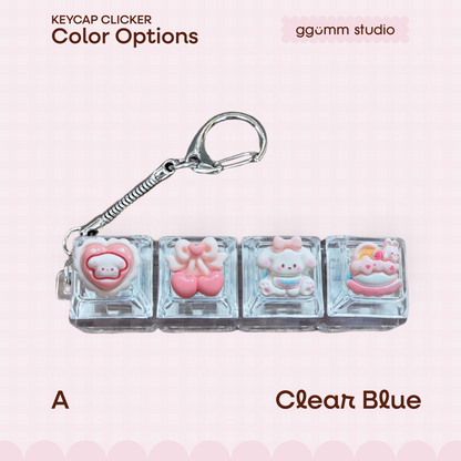 DIY Fidget Keycap Clicker Keychain | Bunny Hour Charm Set