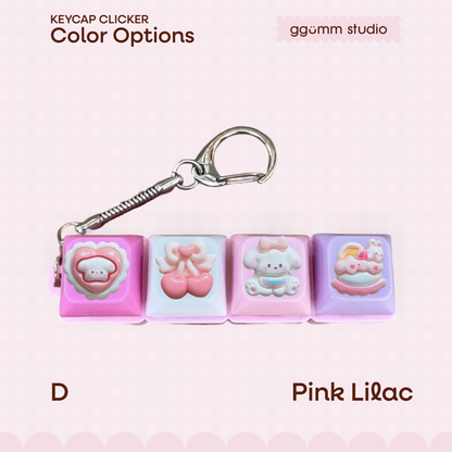 DIY Fidget Keycap Clicker Keychain | Bunny Hour Charm Set