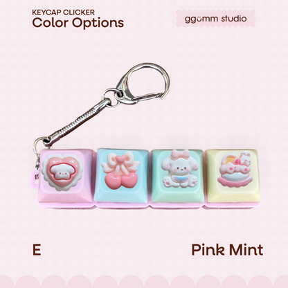DIY Fidget Keycap Clicker Keychain | Bunny Hour Charm Set