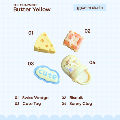 DIY Fidget Keycap Clicker Keychain | Butter Yellow Charm Set