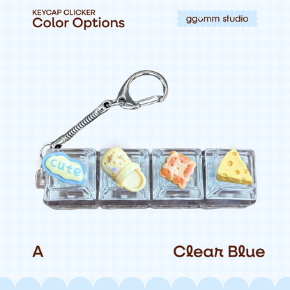 DIY Fidget Keycap Clicker Keychain | Butter Yellow Charm Set