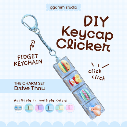 DIY Fidget Keycap Clicker Keychain | Drive Thru Charm Set