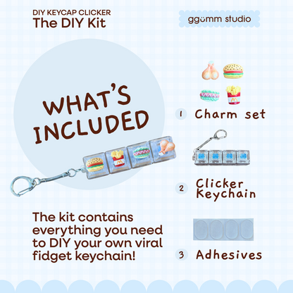 DIY Fidget Keycap Clicker Keychain | Drive Thru Charm Set