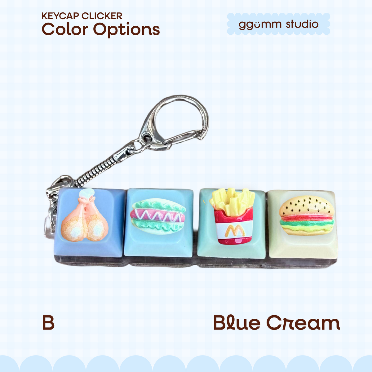 DIY Fidget Keycap Clicker Keychain | Drive Thru Charm Set