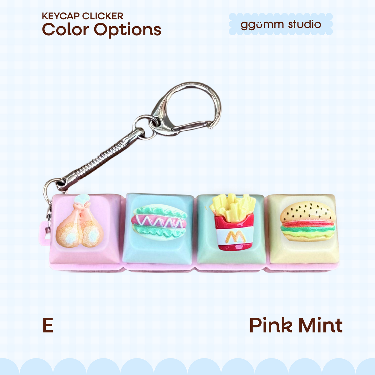 DIY Fidget Keycap Clicker Keychain | Drive Thru Charm Set