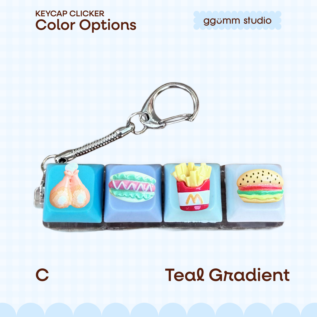 DIY Fidget Keycap Clicker Keychain | Drive Thru Charm Set