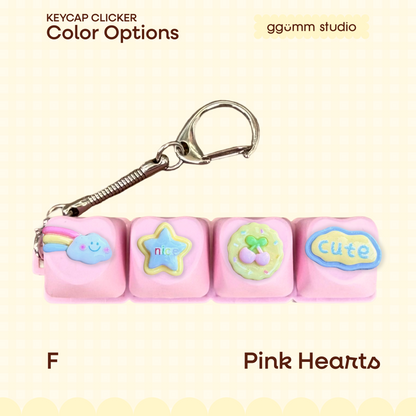 DIY Fidget Keycap Clicker Keychain | Frosted Cookie Charm Set