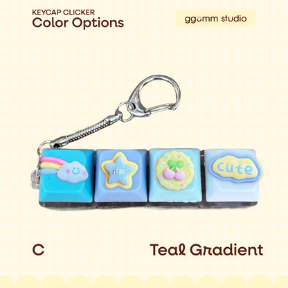 DIY Fidget Keycap Clicker Keychain | Frosted Cookie Charm Set
