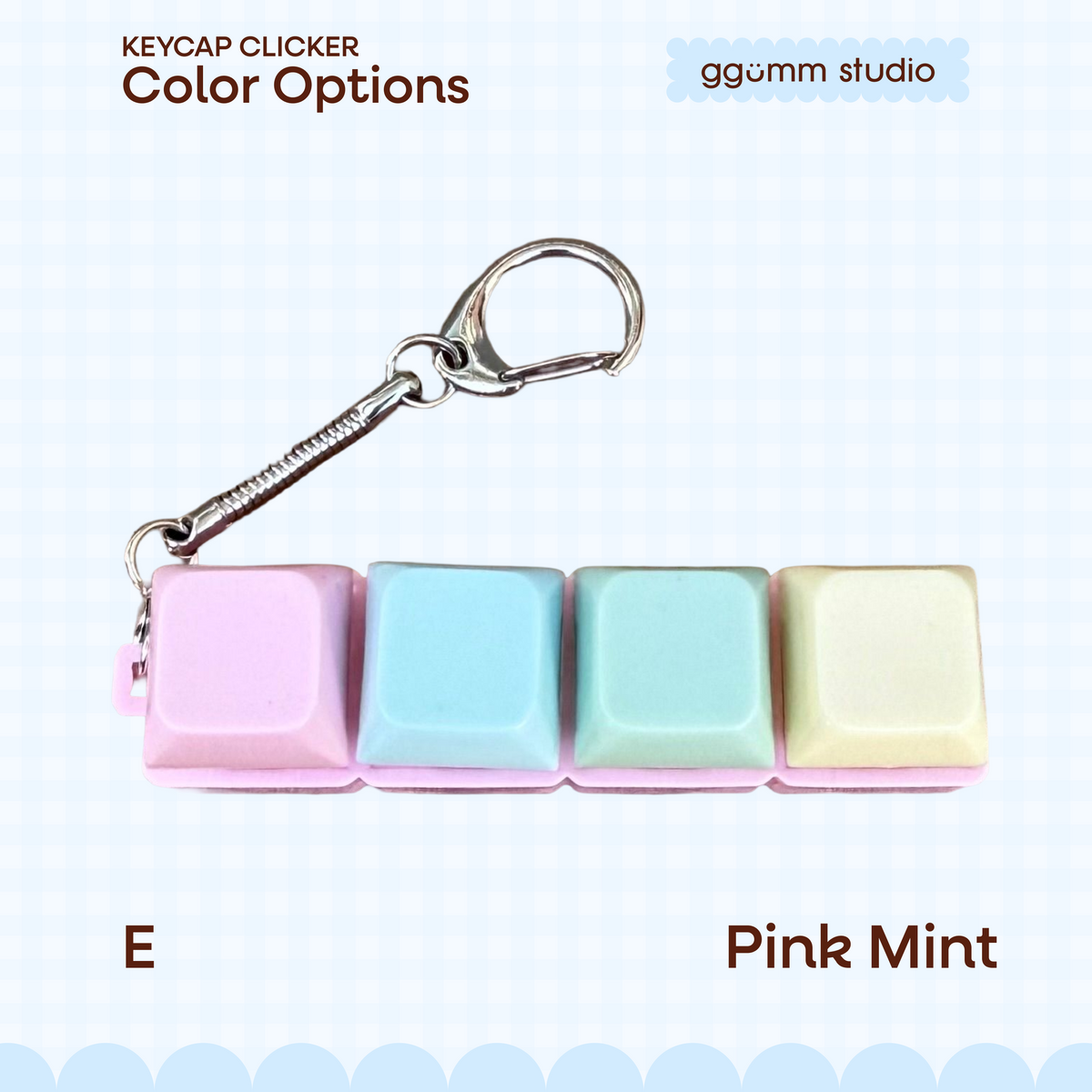 DIY Fidget Keycap Clicker Keychain | Good Mood Charm Set