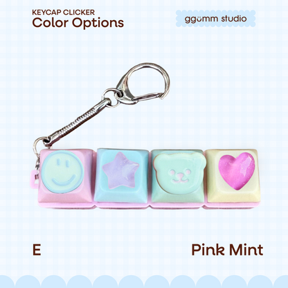 DIY Fidget Keycap Clicker Keychain | Good Mood Charm Set