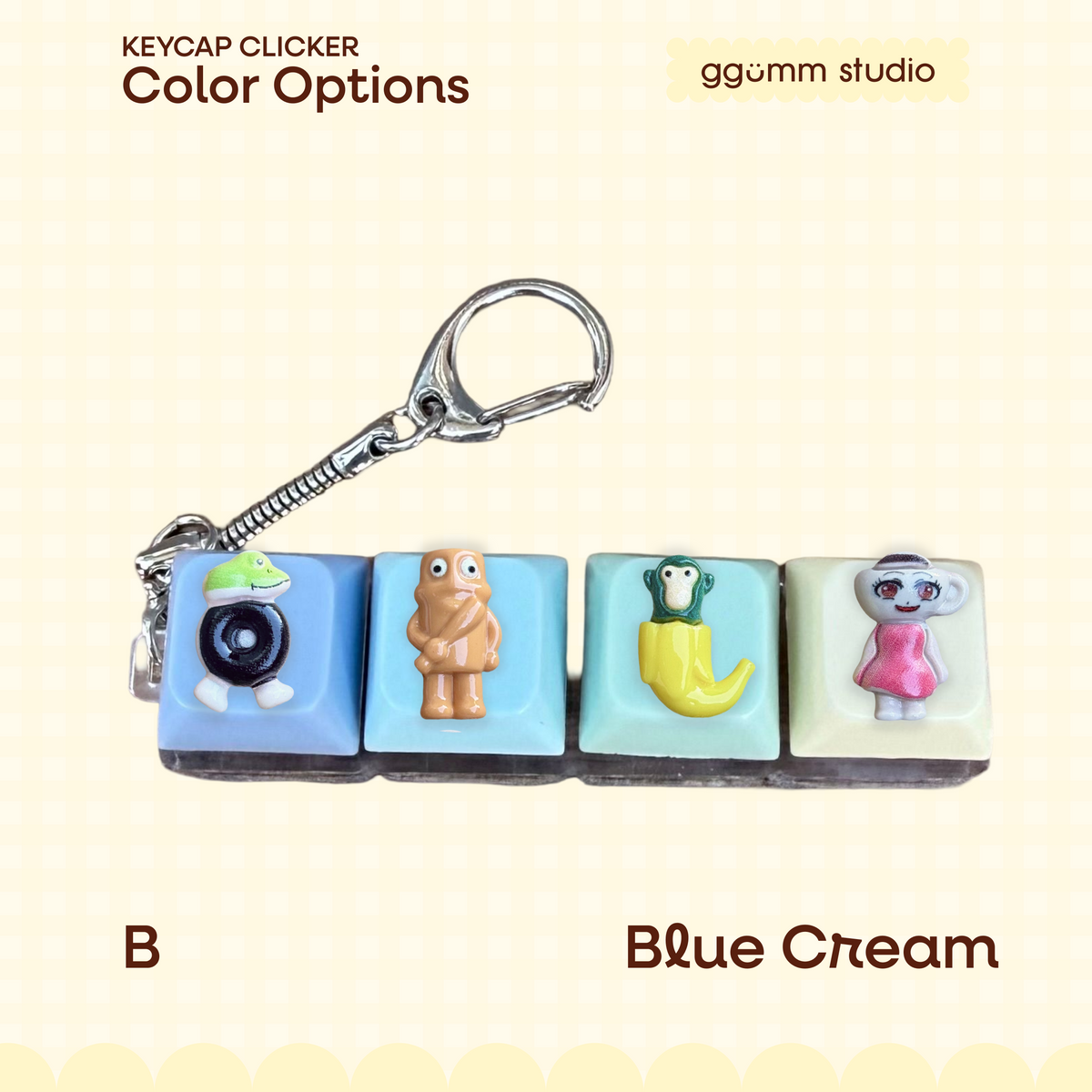 DIY Fidget Keycap Clicker Keychain | Italian Brainrot Charm Set