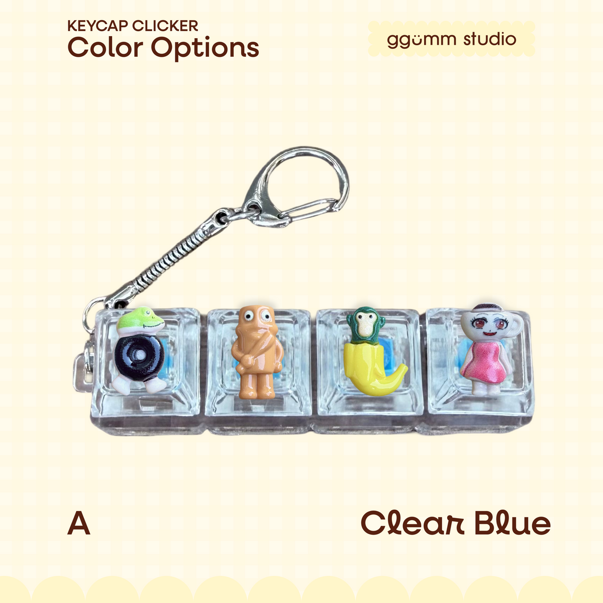 DIY Fidget Keycap Clicker Keychain | Italian Brainrot Charm Set