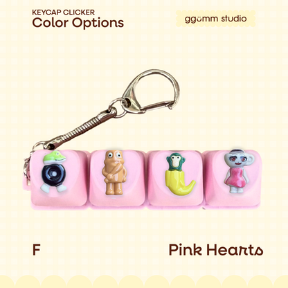 DIY Fidget Keycap Clicker Keychain | Italian Brainrot Charm Set