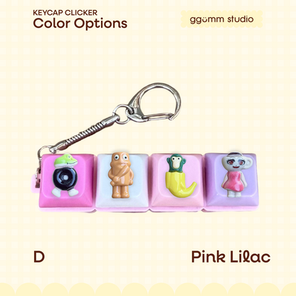 DIY Fidget Keycap Clicker Keychain | Italian Brainrot Charm Set