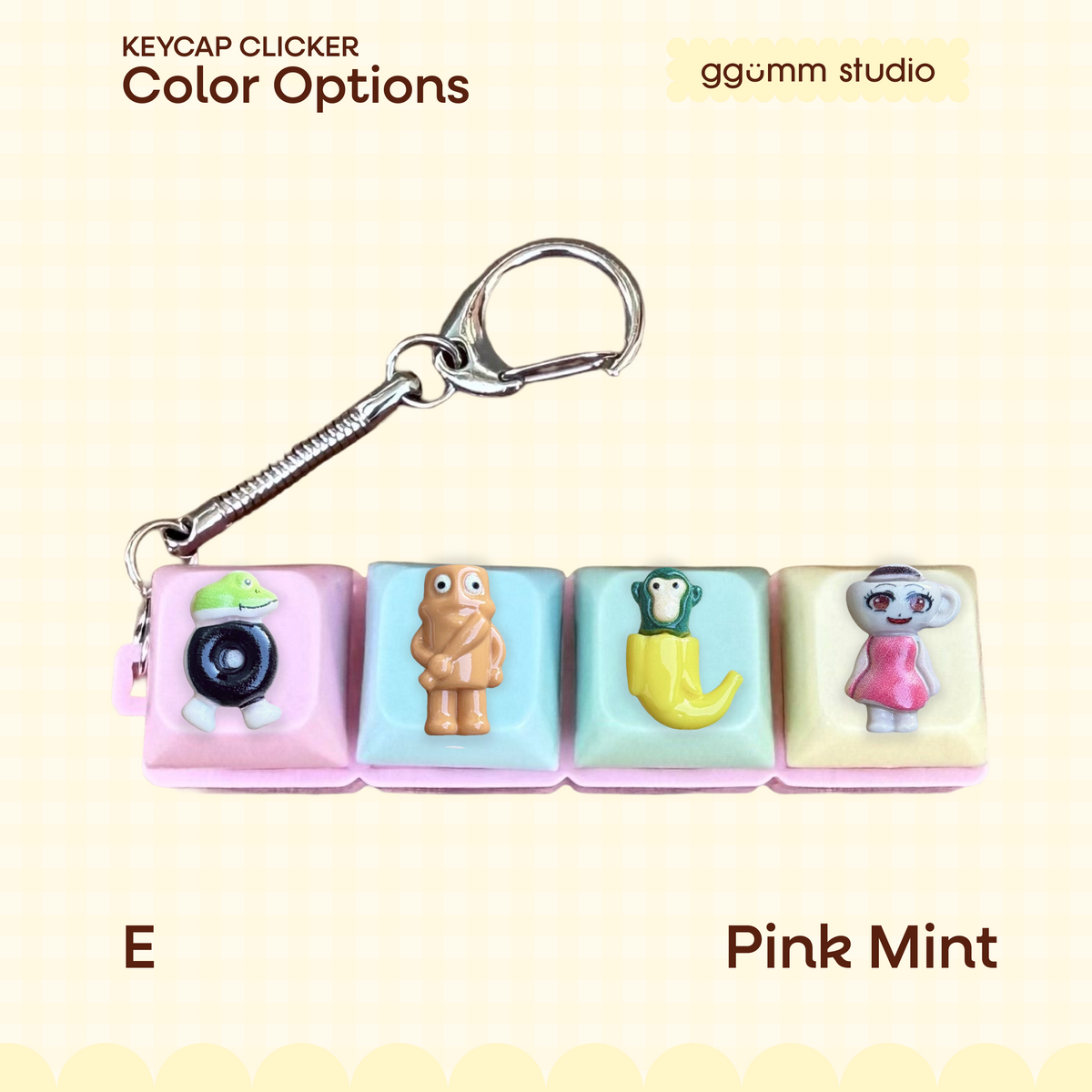DIY Fidget Keycap Clicker Keychain | Italian Brainrot Charm Set