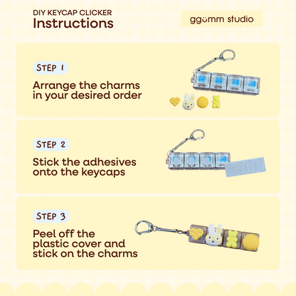 DIY Fidget Keycap Clicker Keychain | Lemon Drop Charm Set