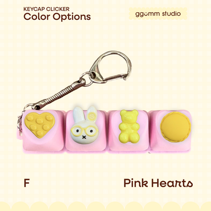DIY Fidget Keycap Clicker Keychain | Lemon Drop Charm Set