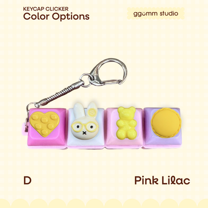 DIY Fidget Keycap Clicker Keychain | Lemon Drop Charm Set