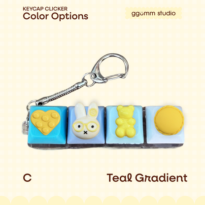 DIY Fidget Keycap Clicker Keychain | Lemon Drop Charm Set