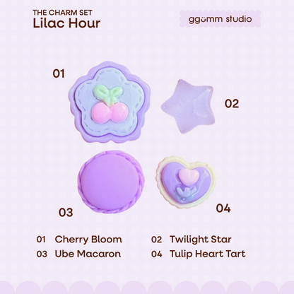 DIY Fidget Keycap Clicker Keychain | Lilac Hour Charm Set