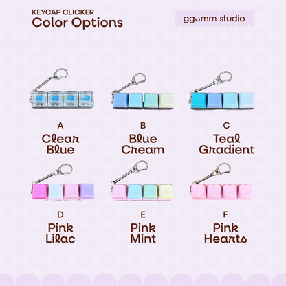 DIY Fidget Keycap Clicker Keychain | Lilac Hour Charm Set