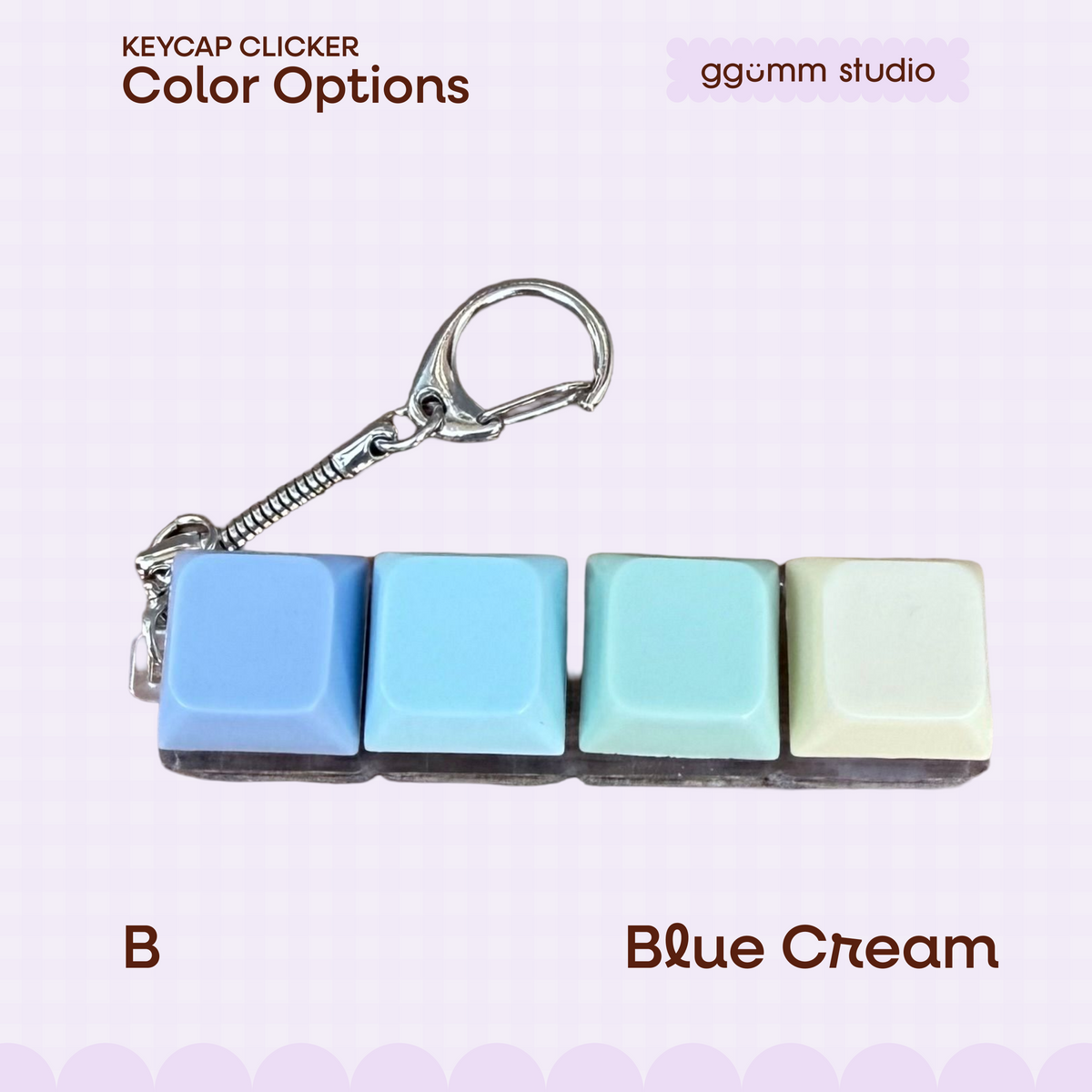 DIY Fidget Keycap Clicker Keychain | Lilac Hour Charm Set