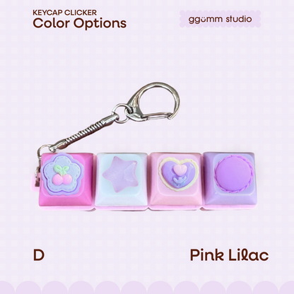 DIY Fidget Keycap Clicker Keychain | Lilac Hour Charm Set