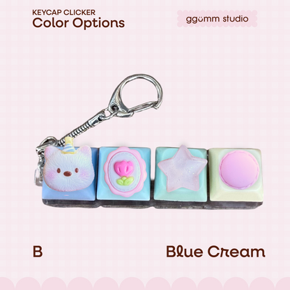 DIY Fidget Keycap Clicker Keychain | Macaron Party Charm Set