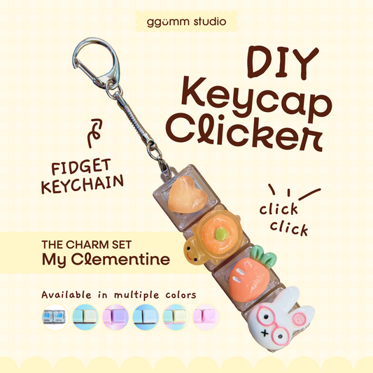 DIY Fidget Keycap Clicker Keychain | My Clementine Charm Set