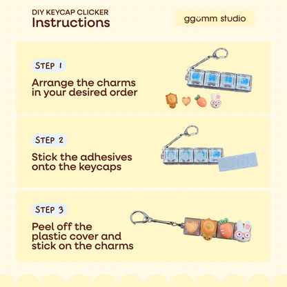 DIY Fidget Keycap Clicker Keychain | My Clementine Charm Set