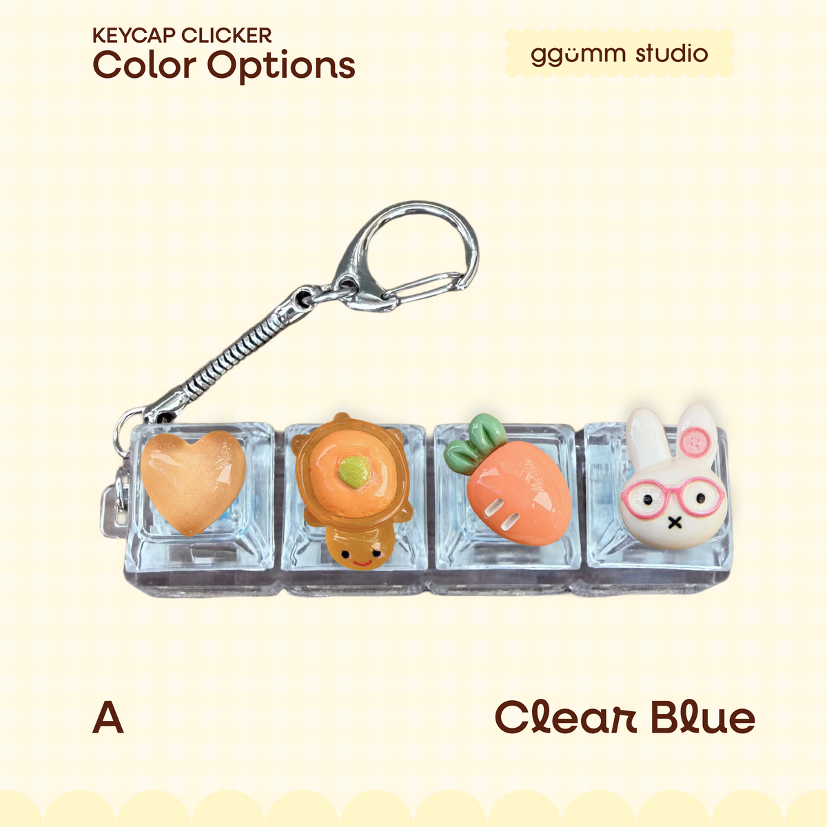 DIY Fidget Keycap Clicker Keychain | My Clementine Charm Set