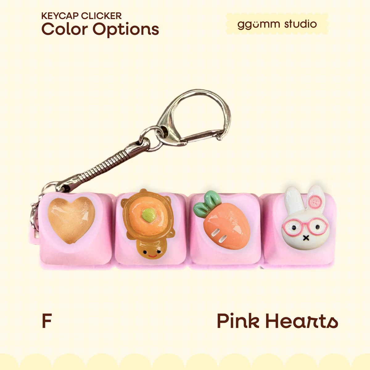 DIY Fidget Keycap Clicker Keychain | My Clementine Charm Set