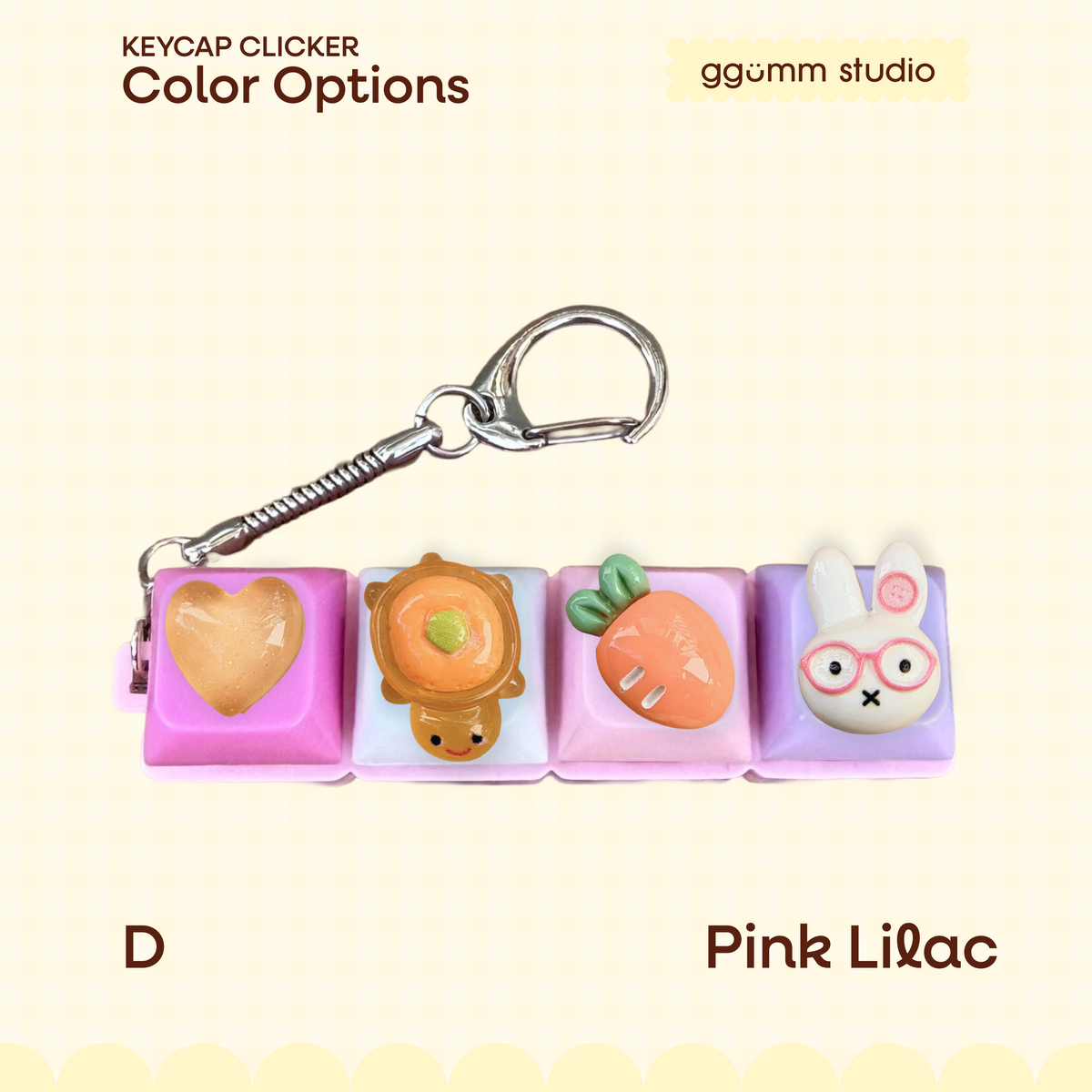 DIY Fidget Keycap Clicker Keychain | My Clementine Charm Set