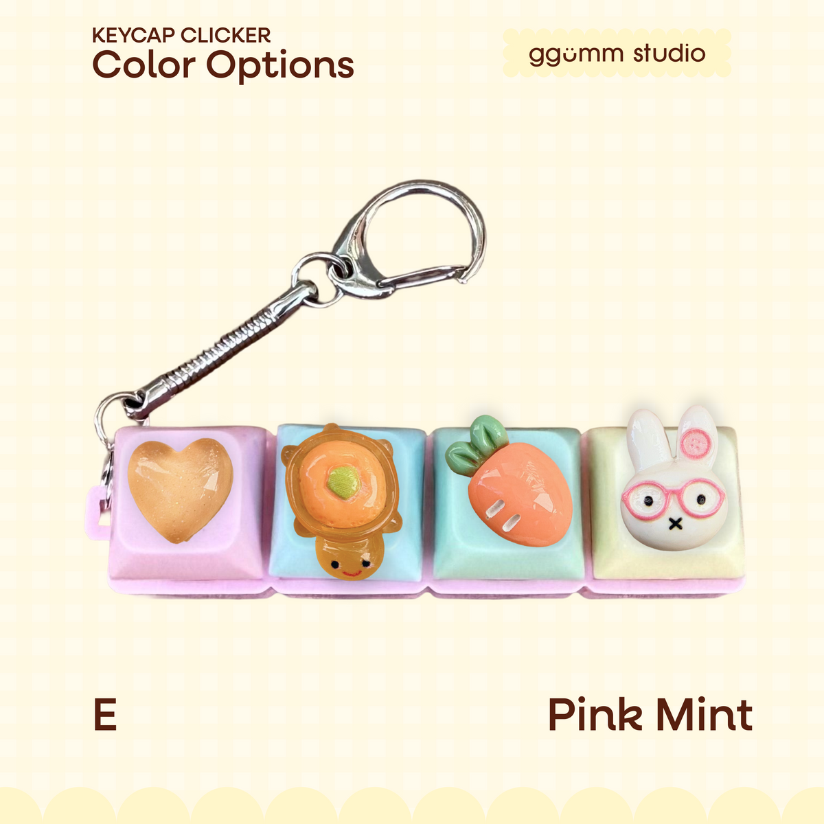 DIY Fidget Keycap Clicker Keychain | My Clementine Charm Set