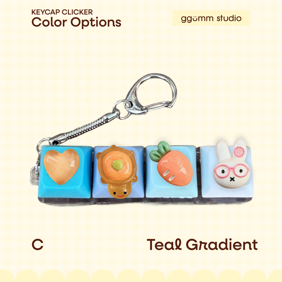 DIY Fidget Keycap Clicker Keychain | My Clementine Charm Set