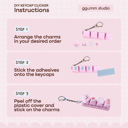 DIY Fidget Keycap Clicker Keychain | Poodle Parlour Charm Set