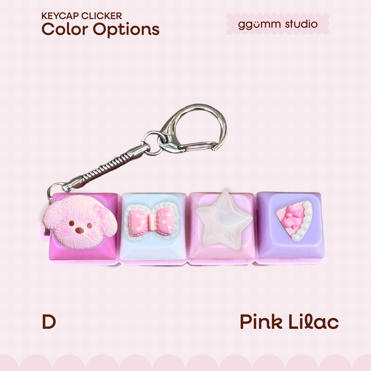 DIY Fidget Keycap Clicker Keychain | Poodle Parlour Charm Set