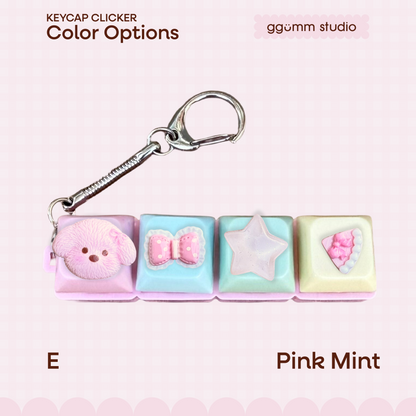 DIY Fidget Keycap Clicker Keychain | Poodle Parlour Charm Set