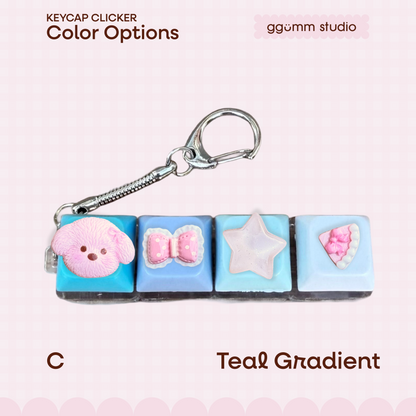 DIY Fidget Keycap Clicker Keychain | Poodle Parlour Charm Set